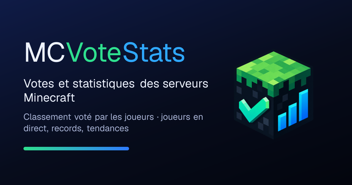 Serveurs Minecraft : le classement 2026 · MCVoteStats